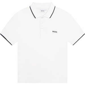 Boss Poloshirt voor kinderen met logo, wit, 10 jaar 10 jaar Boss Poloshirt voor kinderen met logo, wit, 10 jaar 10 jaar