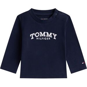 Tommy Hilfiger Monotype Logo Tee L/S Kn0kn02147 T-shirt L/S uniseks, Donker Navy Blauw 6 mois Tommy Hilfiger Monotype Logo Tee L/S Kn0kn02147 T-shirt L/S uniseks, Donker Navy Blauw 6 mois