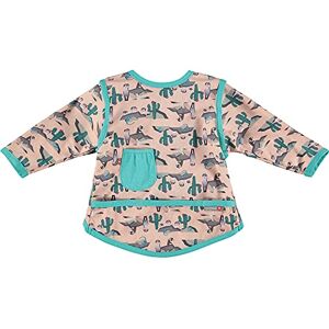 Close Pop-in Slabbetje met lange mouwen en voorvak voor baby's van 6-18 maanden, machinewasbaar op 40 graden, fretprint stap 3 Close Pop-in Slabbetje met lange mouwen en voorvak voor baby's van 6-18 maanden, machinewasbaar op 40 graden, fretprint stap 3