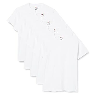 Fruit of the Loom Set van 5 uniseks T-shirts voor kinderen, wit, 3-4 jaar 3-4 jaar Fruit of the Loom Set van 5 uniseks T-shirts voor kinderen, wit, 3-4 jaar 3-4 jaar