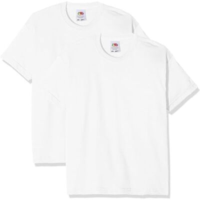 Fruit of the Loom Kids Valueweight Short Sleeve T 2 Pack Jongens T Shirt (2-Pack), Wit (Wit Wit), 12-13 jaar 12-13 jaar Fruit of the Loom Kids Valueweight Short Sleeve T 2 Pack Jongens T Shirt (2-Pack), Wit (Wit Wit), 12-13 jaar 12-13 jaar