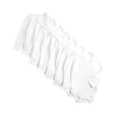Marks & Spencer Babyrompertjes met lange mouwen, 7 stuks, uniseks, jongens en meisjes, 100% puur katoen 62 Marks & Spencer Babyrompertjes met lange mouwen, 7 stuks, uniseks, jongens en meisjes, 100% puur katoen 62