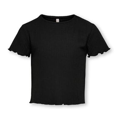 Only Kids Konnella S/S O-hals top Noos Jrs T-shirt voor meisjes, zwart. 158-164 Only Kids Konnella S/S O-hals top Noos Jrs T-shirt voor meisjes, zwart. 158-164