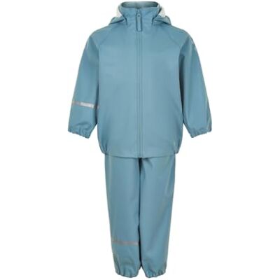 CeLaVi Rainwear Ser-Recycle PU-regenjas, uniseks, voor kinderen, Rokerblauw 120 CeLaVi Rainwear Ser-Recycle PU-regenjas, uniseks, voor kinderen, Rokerblauw 120