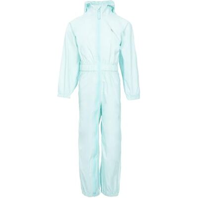 Trespass Button Waterdichte overall met capuchon, mint, 12/18 Trespass Button Waterdichte overall met capuchon, mint, 12/18