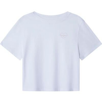 Pepe Jeans T-Shirt Fille Amanda Blanc 8, Blanc (Blanc), 8 ans 8 ans Pepe Jeans T-Shirt Fille Amanda Blanc 8, Blanc (Blanc), 8 ans 8 ans