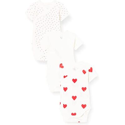 Petit Bateau A04o7 Uniseks Baby Body (3 stuks), Variant 1 12 mois Petit Bateau A04o7 Uniseks Baby Body (3 stuks), Variant 1 12 mois