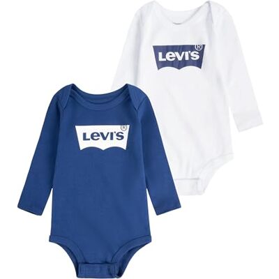 Levis Lhn Ls 2 stuks Batwing bodysuit, boxset, uniseks 6-12 mois Levis Lhn Ls 2 stuks Batwing bodysuit, boxset, uniseks 6-12 mois