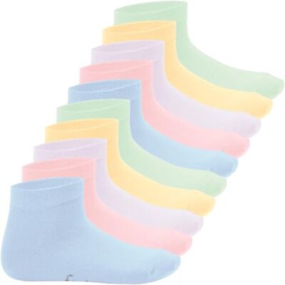Footstar EVERYDAY! 10 paar korte katoenen sokken voor meisjes en jongens 35-38 Footstar EVERYDAY! 10 paar korte katoenen sokken voor meisjes en jongens 35-38