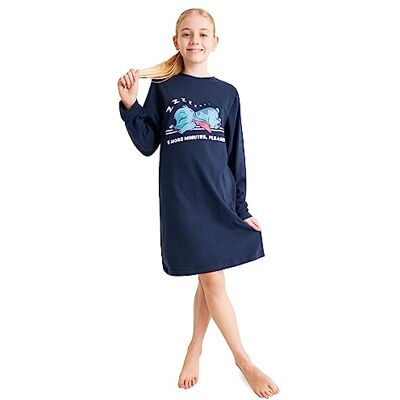 Disney Stitch nachthemd voor kinderen, meisjes, marineblauw, 7-8 jaar Disney Stitch nachthemd voor kinderen, meisjes, marineblauw, 7-8 jaar