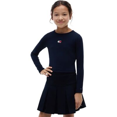 Tommy Hilfiger Heritage Flag Rib Knit Tee Ls Kg0kg09065 Andere tops voor meisjes 16 jaar Tommy Hilfiger Heritage Flag Rib Knit Tee Ls Kg0kg09065 Andere tops voor meisjes 16 jaar
