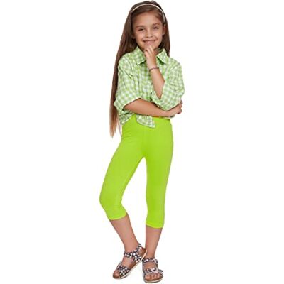 SOFTSAIL Meisjes Leggings ¾ lengte effen broek voor kinderen, stretch, katoen, dun, ademend, casual, ultrazacht, 1-13 jaar, school, spelen, dansen, kleuren CH34, Lime 2-3 ans SOFTSAIL Meisjes Leggings ¾ lengte effen broek voor kinderen, stretch, katoen, dun, ademend, casual, ultrazacht, 1-13 jaar, school, spelen, dansen, kleuren CH34, Lime 2-3 ans