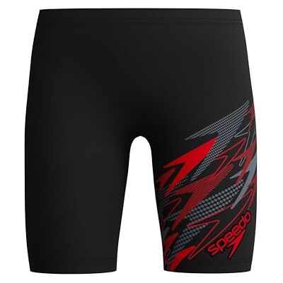 Speedo Medley zwemshorts voor jongens, logo, zwart, 13-14 jaar Speedo Medley zwemshorts voor jongens, logo, zwart, 13-14 jaar
