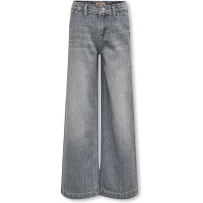 Only Brede jeans voor meisjes, Medium Grey Denim, 140 140 Only Brede jeans voor meisjes, Medium Grey Denim, 140 140