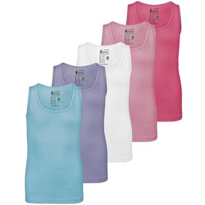 ALPIDEX Set van 5 bodyshirts voor meisjes, 100% katoen, tanktop voor kinderen, Cupcake 13 ans ALPIDEX Set van 5 bodyshirts voor meisjes, 100% katoen, tanktop voor kinderen, Cupcake 13 ans
