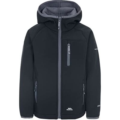 Trespass Kian Softshelljas met vaste capuchon, uniseks, kinderen Trespass Kian Softshelljas met vaste capuchon, uniseks, kinderen