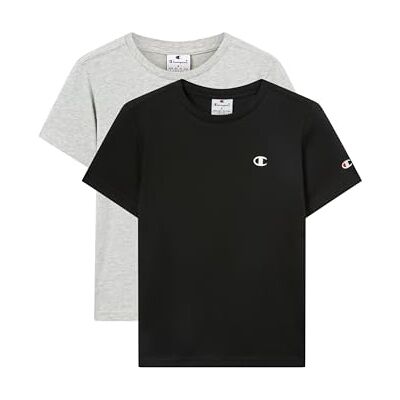 Champion T-shirt (2 stuks) jongens, zwart/lichtgrijs, 11-12 jaar 11-12 ans Champion T-shirt (2 stuks) jongens, zwart/lichtgrijs, 11-12 jaar 11-12 ans