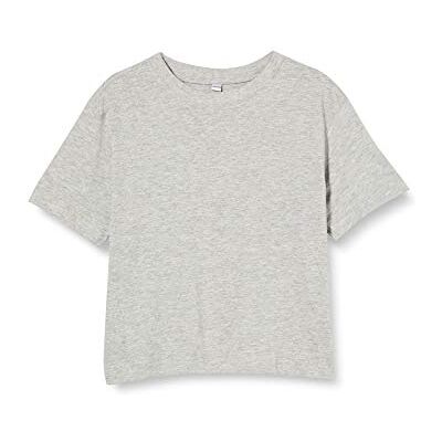 Build Your Brand Girls Cropped Jersey T-shirt voor jongens (1 stuk), Grijs (Heather Grey) 146-152 Build Your Brand Girls Cropped Jersey T-shirt voor jongens (1 stuk), Grijs (Heather Grey) 146-152