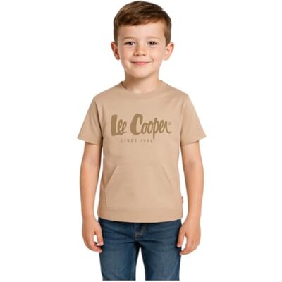 Lee Cooper Terry T-shirt met korte mouwen voor jongens, T-shirt, uniseks, kinderen, 1 stuk Lee Cooper Terry T-shirt met korte mouwen voor jongens, T-shirt, uniseks, kinderen, 1 stuk