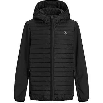 Jack & Jones JUNIOR Jjemulti, tussenjas voor jongens, zwart/detail: SET-IN SLEEVES, 152 12 jaar Jack & Jones JUNIOR Jjemulti, tussenjas voor jongens, zwart/detail: SET-IN SLEEVES, 152 12 jaar