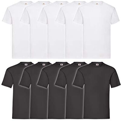 Fruit of the Loom Kids 10 Pack T-shirt jongens T-Shirt (10-Pack), meerkleurig (White/Black 30/36), 5-6 jaar 5-6 jaar Fruit of the Loom Kids 10 Pack T-shirt jongens T-Shirt (10-Pack), meerkleurig (White/Black 30/36), 5-6 jaar 5-6 jaar