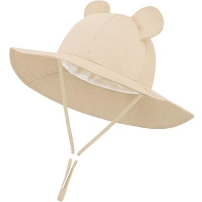 DRESHOW Babyzonnehoed, uniseks, opvouwbaar, uv-bescherming, zonwering, strand, zonnehoeden, kinderen, zomermuts met berenoren, baby, meisjes, UPF 50+, 1 x Bear Ears: kaki, 2-4 jaar 2-4 jaar DRESHOW Babyzonnehoed, uniseks, opvouwbaar, uv-bescherming, zonwering, strand, zonnehoeden, kinderen, zomermuts met berenoren, baby, meisjes, UPF 50+, 1 x Bear Ears: kaki, 2-4 jaar 2-4 jaar