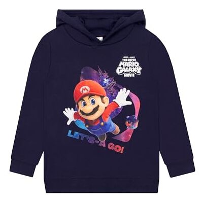 Super Mario Sweatshirt met capuchon voor jongens, Mario hoodie, katoenen hoodie voor jongens, Galaxy Movie hoodies 7-8 jaar Super Mario Sweatshirt met capuchon voor jongens, Mario hoodie, katoenen hoodie voor jongens, Galaxy Movie hoodies 7-8 jaar