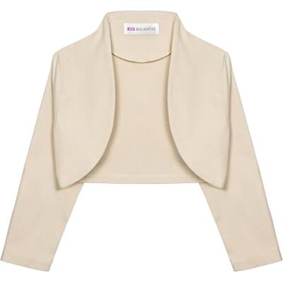 Bolerose Meisjes 3/4 mouwen formele kinderbolero (champagne, 5-6 jaar) 5-6 ans Bolerose Meisjes 3/4 mouwen formele kinderbolero (champagne, 5-6 jaar) 5-6 ans
