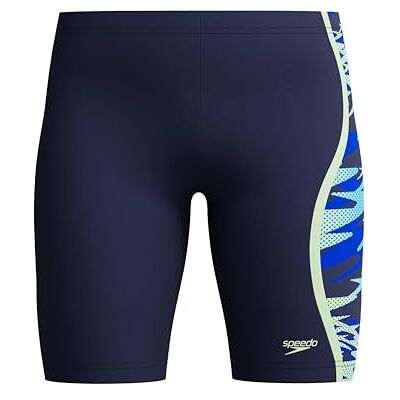 Speedo Hyperboom Splice Zwemshorts voor jongens, marineblauw, maat 4 Speedo Hyperboom Splice Zwemshorts voor jongens, marineblauw, maat 4
