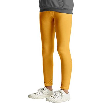 L&K-II Basic Dancing Kids Leggings voor Meisjes Katoenen Zomer Fitness Capri Broek Effen Kleur 2708, 1 verpakking geel 134 L&K-II Basic Dancing Kids Leggings voor Meisjes Katoenen Zomer Fitness Capri Broek Effen Kleur 2708, 1 verpakking geel 134