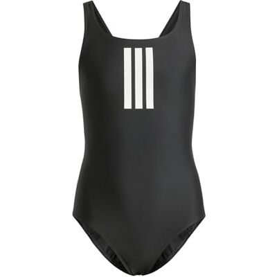 Adidas Badpak met 3 strepen voor kinderen, eendelig badpak voor meisjes Adidas Badpak met 3 strepen voor kinderen, eendelig badpak voor meisjes