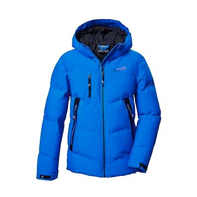 Killtec KOW 374 BYS QLTD JCKT gewatteerde kinderjas met capuchon, neonblauw Killtec KOW 374 BYS QLTD JCKT gewatteerde kinderjas met capuchon, neonblauw