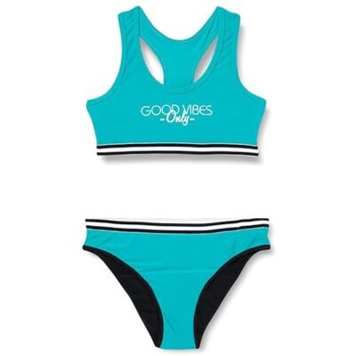 Haute pression Diamant badpak 2-delig menstruatie tieners tweedelig badpak meisjes (1 stuk), Turkoois 12-16 ans Haute pression Diamant badpak 2-delig menstruatie tieners tweedelig badpak meisjes (1 stuk), Turkoois 12-16 ans