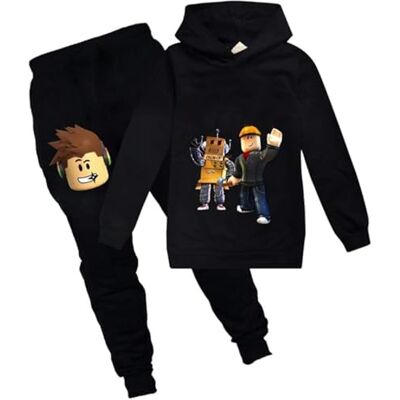 Temolie Roblox Set van 2 hoodies voor jongens en meisjes met cartoonfiguren, Zwart 1, 3-4 jaar 3-4 jaar Temolie Roblox Set van 2 hoodies voor jongens en meisjes met cartoonfiguren, Zwart 1, 3-4 jaar 3-4 jaar