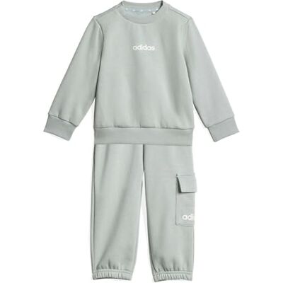 Adidas Uniseks Baby Essentials LINEAR LOGO JOGGER, Wonder Sage/wit, 3-4 jaar Adidas Uniseks Baby Essentials LINEAR LOGO JOGGER, Wonder Sage/wit, 3-4 jaar