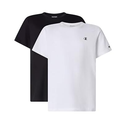Champion T-shirt (2 stuks) jongens, wit/zwart, 11-12 jaar 11-12 ans Champion T-shirt (2 stuks) jongens, wit/zwart, 11-12 jaar 11-12 ans