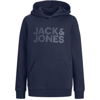 Jack & Jones Junior logo hoodie voor kinderen, donkerblauw, wit, rood, 128 128 Jack & Jones Junior logo hoodie voor kinderen, donkerblauw, wit, rood, 128 128