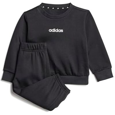 Adidas Uniseks baby Essentials Linear Logo Jogger Tracksuit, zwart/wit, 3-4 jaar Adidas Uniseks baby Essentials Linear Logo Jogger Tracksuit, zwart/wit, 3-4 jaar