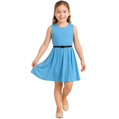 A2Z 4 Kids Meisjesjurk, skaterjurk, kinderfeestjurk met vrije riem, leeftijd 5, 6, 7, 8, 9, 10, 11, 12, 13 jaar., Hemelsblauw, 9-10 jaar 9-10 jaar A2Z 4 Kids Meisjesjurk, skaterjurk, kinderfeestjurk met vrije riem, leeftijd 5, 6, 7, 8, 9, 10, 11, 12, 13 jaar., Hemelsblauw, 9-10 jaar 9-10 jaar