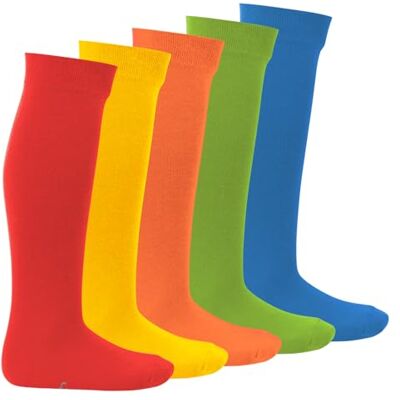Footstar Everyday! Set van 5 paar lange sokken voor kinderen, basic kniekousen voor meisjes en jongens, Prism 31-34 Footstar Everyday! Set van 5 paar lange sokken voor kinderen, basic kniekousen voor meisjes en jongens, Prism 31-34
