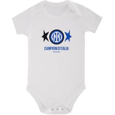 Inter Uniseks: Baby 0-24 rompertje met motief Scudetto, body Italiaanse kampioenen, 100% katoen, Nerazzurro, 12-18 maanden Inter Uniseks: Baby 0-24 rompertje met motief Scudetto, body Italiaanse kampioenen, 100% katoen, Nerazzurro, 12-18 maanden
