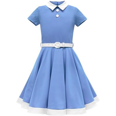 BlackButterfly Kinderjurk jaren '50 vintage Clarity 'Lucy', Blauw 7 - 8 Ans BlackButterfly Kinderjurk jaren '50 vintage Clarity 'Lucy', Blauw 7 - 8 Ans