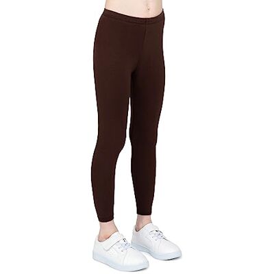 infatti Katoenen legging voor meisjes, zachte comfortabele broek voor kinderen, casual training, elegante stijl, Zoe basic kleding, Bruin 110 infatti Katoenen legging voor meisjes, zachte comfortabele broek voor kinderen, casual training, elegante stijl, Zoe basic kleding, Bruin 110