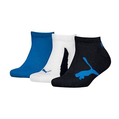 Puma 100000969 Sneakersokken voor kinderen, uniseks, 3 stuks, Marineblauw/wit/sterk blauw 27-30 Puma 100000969 Sneakersokken voor kinderen, uniseks, 3 stuks, Marineblauw/wit/sterk blauw 27-30