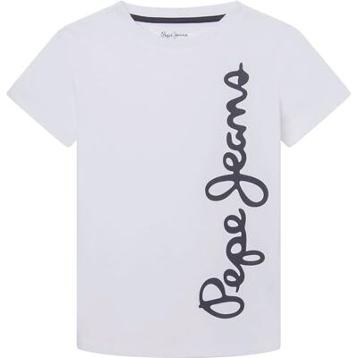 Pepe Jeans Waldo T-shirt voor jongens, Wit (wit), 8 jaar 8 jaar Pepe Jeans Waldo T-shirt voor jongens, Wit (wit), 8 jaar 8 jaar