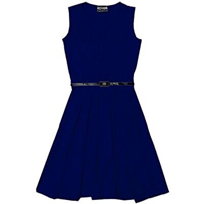 A2Z 4 Kids Meisjesjurk, skaterjurk, mode, feestjurk met gratis riem, zomerjurk, ronde hals, uitlopend, feestjurken voor meisjes, leeftijd 2-13 jaar, Navy Blauw, 9-10 jaar 9-10 jaar A2Z 4 Kids Meisjesjurk, skaterjurk, mode, feestjurk met gratis riem, zomerjurk, ronde hals, uitlopend, feestjurken voor meisjes, leeftijd 2-13 jaar, Navy Blauw, 9-10 jaar 9-10 jaar