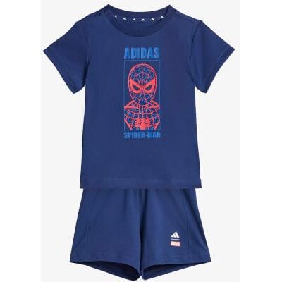 Adidas Uniseks Babies Marvel Spider MAN T-SHIRT SET, Donkerblauw/Uit Wit, 3-4 jaar Adidas Uniseks Babies Marvel Spider MAN T-SHIRT SET, Donkerblauw/Uit Wit, 3-4 jaar
