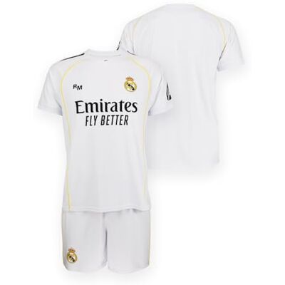 Real Madrid Home Outfit 25/26 voor kinderen, maat 152/12 jaar, seizoen 2025/2026, kids thuispak, officieel product voor fans Real Madrid Home Outfit 25/26 voor kinderen, maat 152/12 jaar, seizoen 2025/2026, kids thuispak, officieel product voor fans