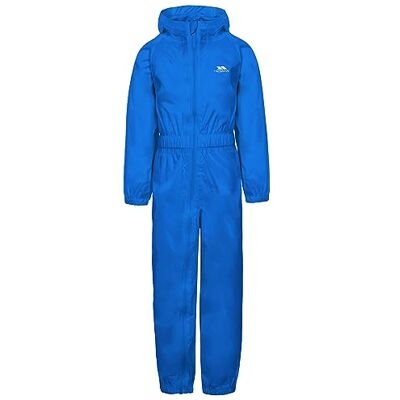Trespass Regenpak voor kinderen, waterdicht, met capuchon, blauw, 7-8 jaar Trespass Regenpak voor kinderen, waterdicht, met capuchon, blauw, 7-8 jaar