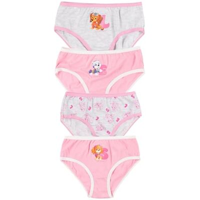 United Pat' Patrouille Lot de 4 culottes pour fille, pour enfant, rose/gris, Rouge/gris, 110-116 110-116 United Pat' Patrouille Lot de 4 culottes pour fille, pour enfant, rose/gris, Rouge/gris, 110-116 110-116